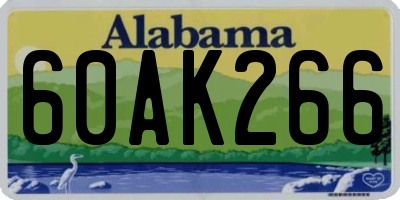 AL license plate 60AK266