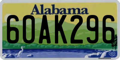 AL license plate 60AK296