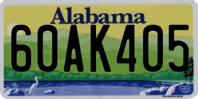 AL license plate 60AK405