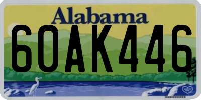 AL license plate 60AK446