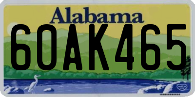 AL license plate 60AK465