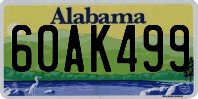 AL license plate 60AK499