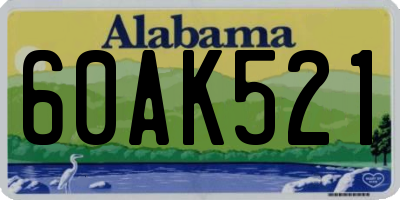 AL license plate 60AK521