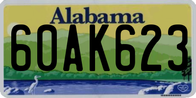 AL license plate 60AK623