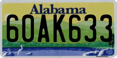 AL license plate 60AK633