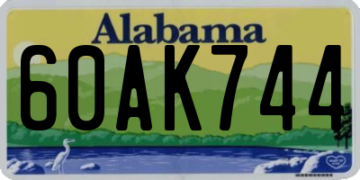 AL license plate 60AK744