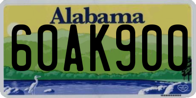 AL license plate 60AK900