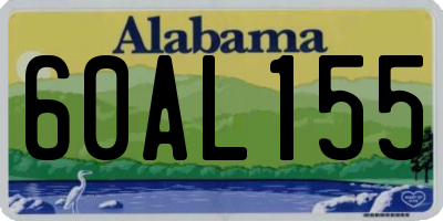 AL license plate 60AL155