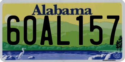 AL license plate 60AL157