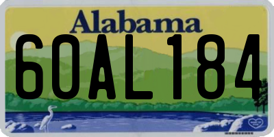AL license plate 60AL184