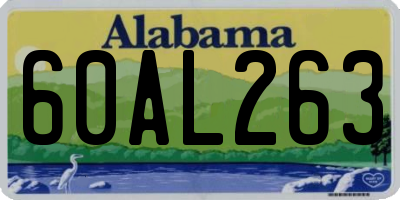 AL license plate 60AL263
