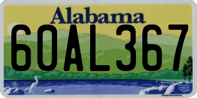 AL license plate 60AL367