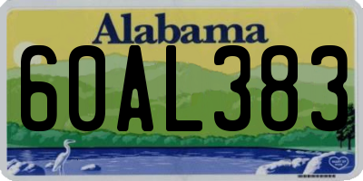 AL license plate 60AL383