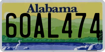 AL license plate 60AL474