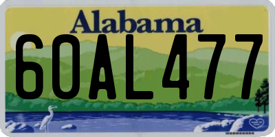 AL license plate 60AL477