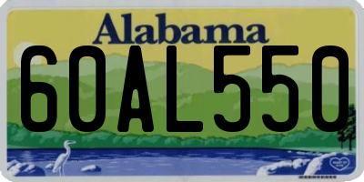 AL license plate 60AL550