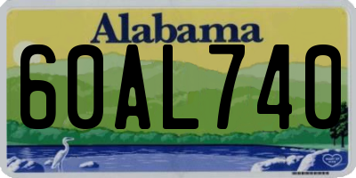 AL license plate 60AL740