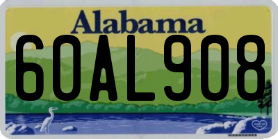 AL license plate 60AL908