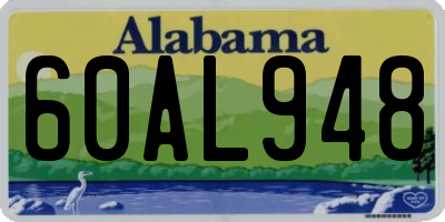 AL license plate 60AL948