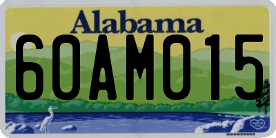 AL license plate 60AM015