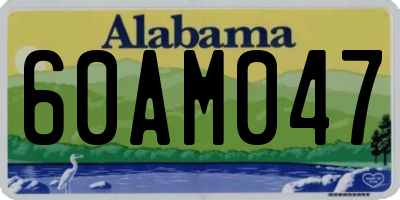 AL license plate 60AM047