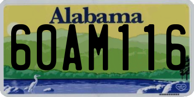 AL license plate 60AM116