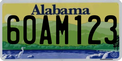 AL license plate 60AM123