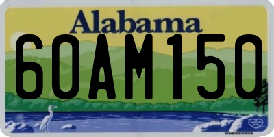 AL license plate 60AM150