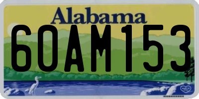 AL license plate 60AM153