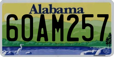 AL license plate 60AM257