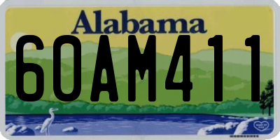 AL license plate 60AM411