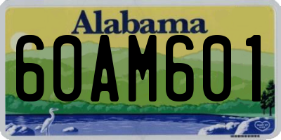 AL license plate 60AM601