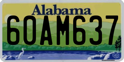 AL license plate 60AM637