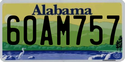 AL license plate 60AM757