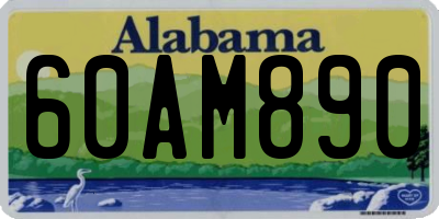 AL license plate 60AM890