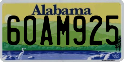 AL license plate 60AM925