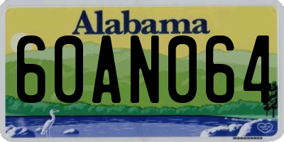 AL license plate 60AN064
