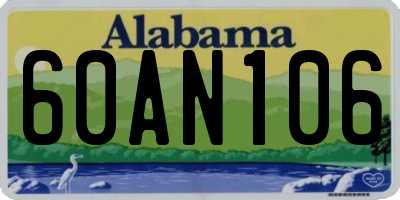 AL license plate 60AN106