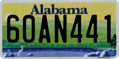AL license plate 60AN441