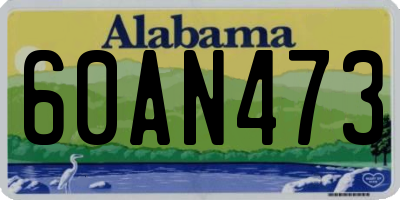 AL license plate 60AN473