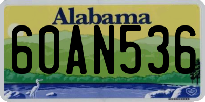 AL license plate 60AN536