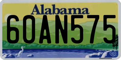 AL license plate 60AN575