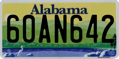 AL license plate 60AN642
