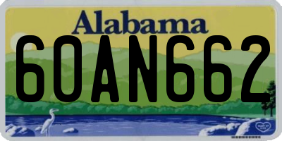 AL license plate 60AN662