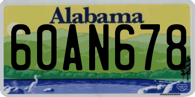 AL license plate 60AN678