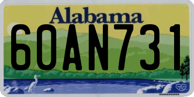 AL license plate 60AN731