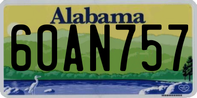 AL license plate 60AN757