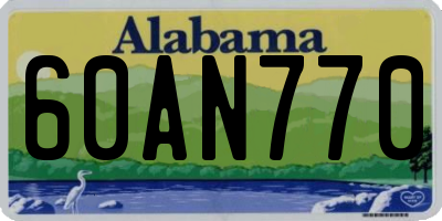AL license plate 60AN770