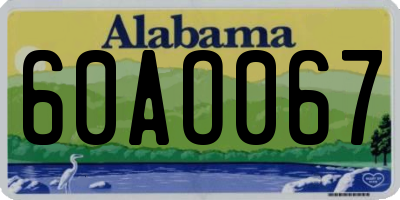 AL license plate 60AO067