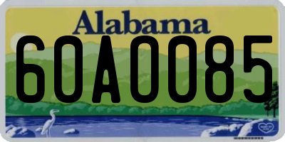 AL license plate 60AO085